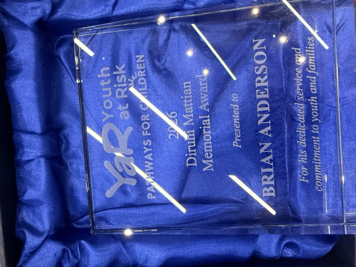 The engraved glass Diruhi Mattian Memorial Award